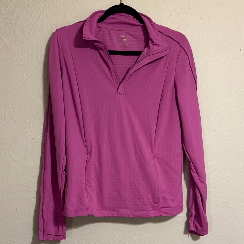 Mondetta Women's Fuchsia Quarter-Zip Sweatshirt